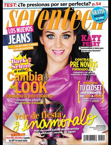 Katy Perry Seventeen Magazine September 2011 Cover Photo Mexico