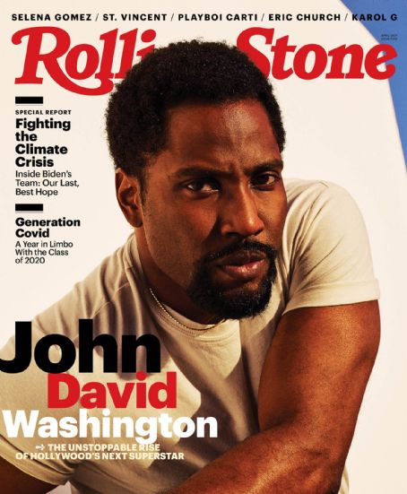 John David Washington, Rolling Stone Magazine April 2021 Cover Photo ...