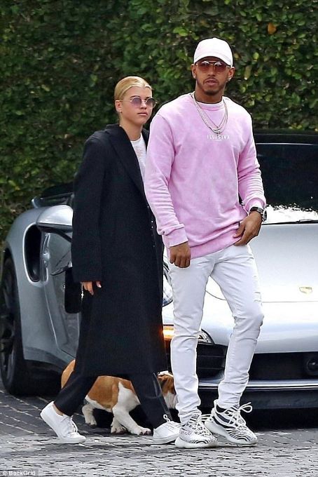 Start your engines! Lewis Hamilton takes Sofia Richie for a spin in his Porsche as they head out on a lunch date