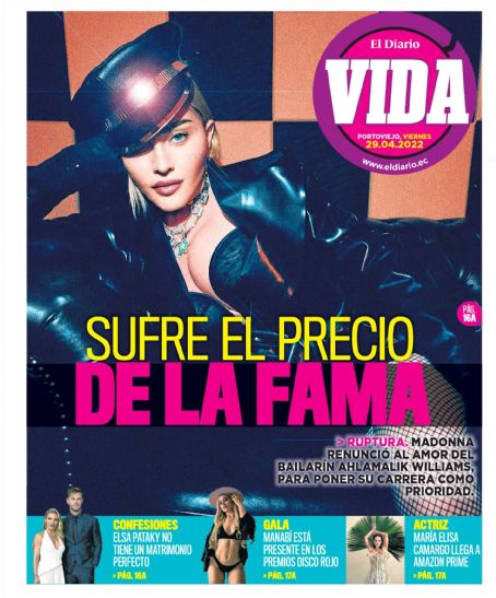 Madonna - El Diario Vida Magazine Cover [Ecuador] (29 April 2022)