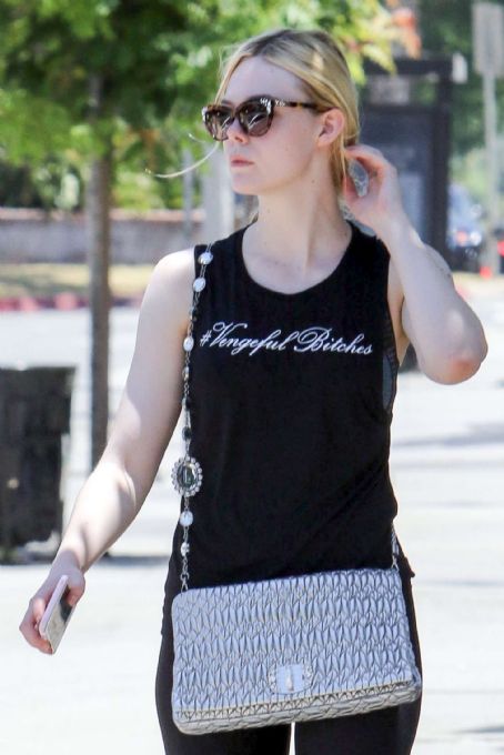 Elle Fanning – Leaves a workout in LA