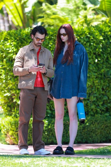 Sophie Turner – With Joe Jonas waiting for their Limo in Beverly Hills