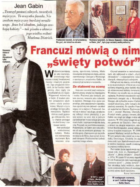 Jean Gabin - Pani domu Magazine Pictorial [Poland] (30 October 2017)