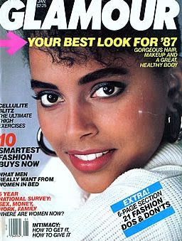 Louise Vyent, Glamour Magazine January 1987 Cover Photo - United States