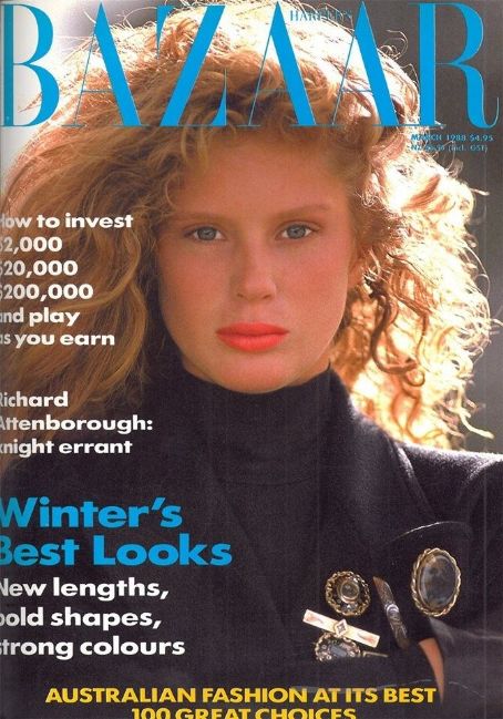 Rachel Hunter - Harper's Bazaar Magazine Cover [Australia] (March 1988)