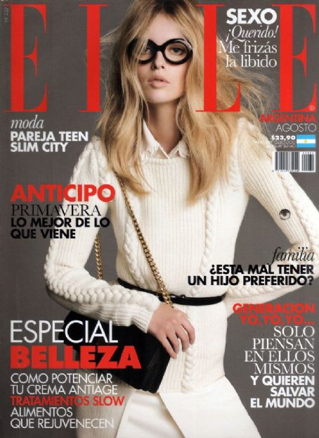 Sophie Holmes, Elle Magazine August 2013 Cover Photo - Argentina