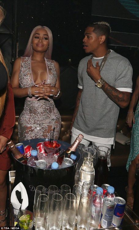 Blac Chyna and Demetrius Harris at Mynt Lounge in Miami, Florida - July 21, 2017