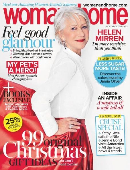 Helen Mirren, Woman & Home Magazine November 2019 Cover Photo - United ...