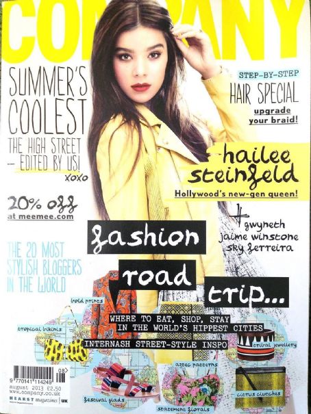 Hailee Steinfeld, Company Magazine August 2013 Cover Photo - United Kingdom