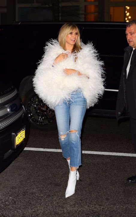 Heidi Klum – Heads to a party after the amfAR Gala in New York