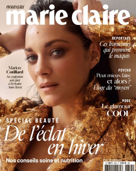 Marion Cotillard, Marie Claire Magazine December 2023 Cover Photo - France