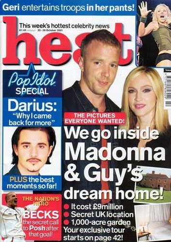 Madonna - Heat Magazine Cover [United Kingdom] (20 October 2001)