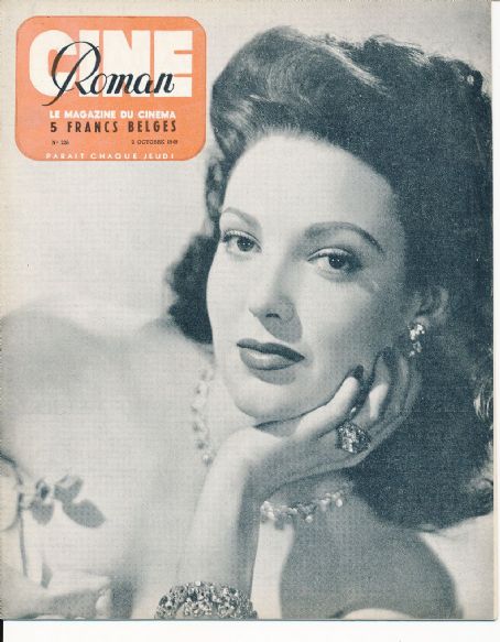 Linda Darnell, Cine Roman Magazine 02 October 1949 Cover Photo - Belgium