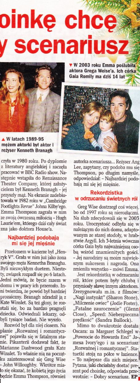 Emma Thompson - Zycie na goraco Magazine Pictorial [Poland] (30 January 2014)