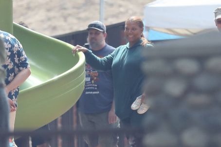 Queen Latifah – Celebrates Father’s Day at the Park in Beverly Hills