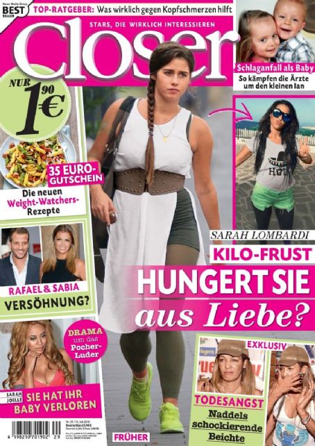 Sarah Lombardi Closer Magazine 13 July 2016 Cover Photo Germany