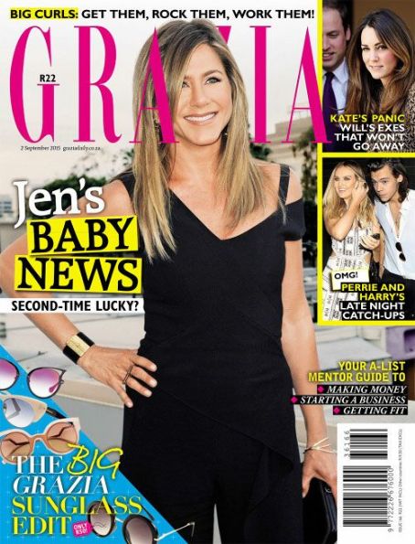 Jennifer Aniston, Grazia Magazine 02 September 2015 Cover Photo - South