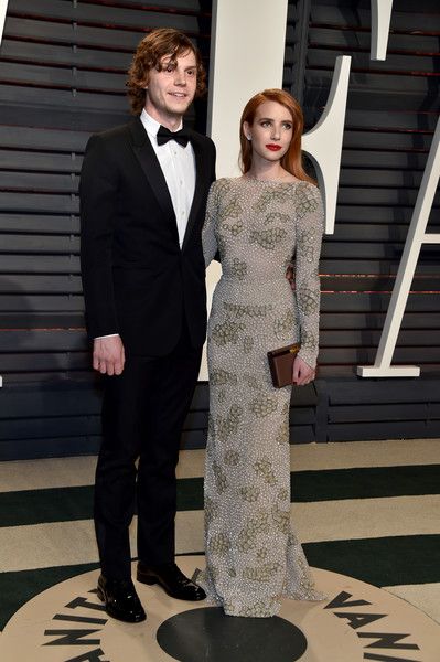 Evan Peters and Emma Roberts: 2017 Vanity Fair Oscar Party Hosted By ...