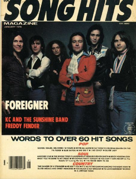 Foreigner - Song Hits Magazine Cover [United States] (January 1978)