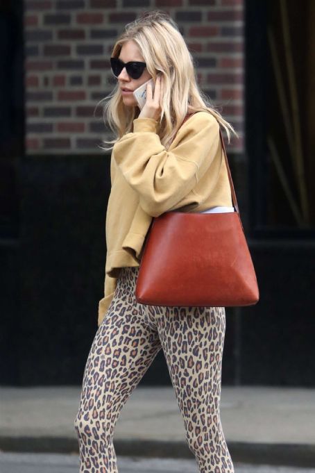Sienna Miller's Leopard Leggings and Gucci Mules Look for Less
