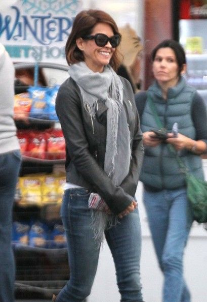 Brooke Burke at the skating rink in Santa Monica, California on January