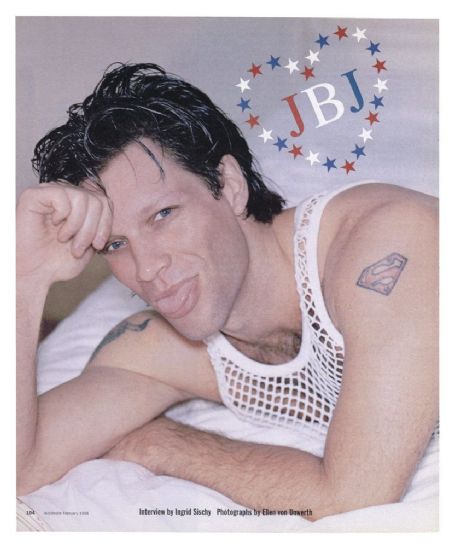 Jon Bon Jovi Interview Magazine February 1998 Cover Photo United States 