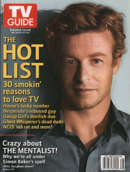 Simon Baker - TV Guide Magazine Cover [United States] (24 October 2007)