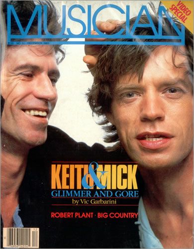 Mick Jagger, Musician Magazine December 1983 Cover Photo - United States