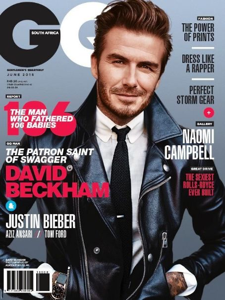 David Beckham, GQ Magazine June 2016 Cover Photo - South Africa