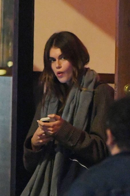 Kaia Gerber – With Austin Butler spotted at I Sodi for dinner in New York City