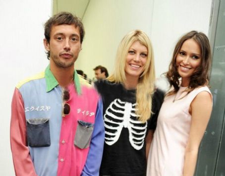 Dan Macmillan, Meredith Ostrom and Sasha Volkova attend a private viewing of artists Jake and Dinos Chapman's new exhibit 'Jake or Dinos Chapman' at White Cube Gallery on July 14, 2011 in London, England