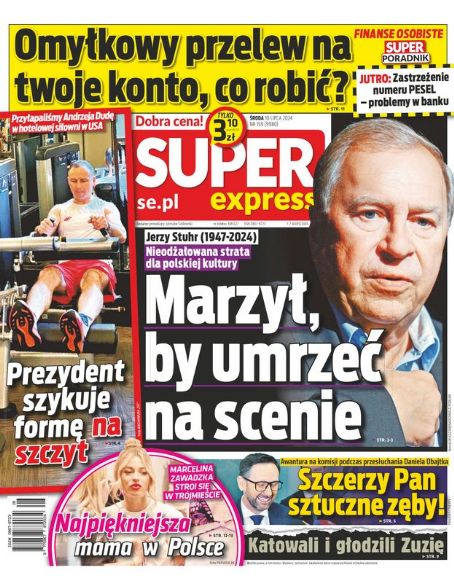 Jerzy Stuhr - Super Express Magazine Cover [Poland] (10 July 2024)
