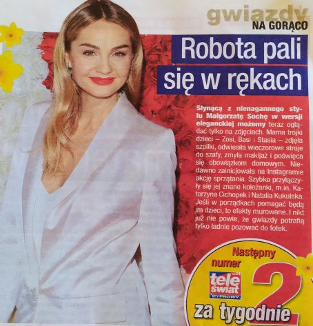 Malgorzata Socha Tele Swiat Magazine Pictorial Poland 10 April 2020 Famousfix