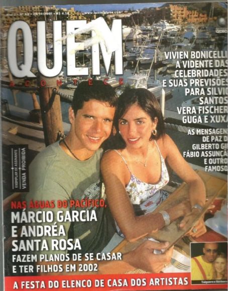 Marcio Garcia - Quem Magazine Cover [Brazil] (28 December 2001)