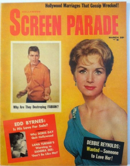 Debbie Reynolds, Hollywood Screen Parade Magazine March 1960 Cover ...