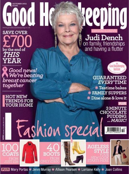 Judi Dench Good Housekeeping Magazine October 2011 Cover Photo