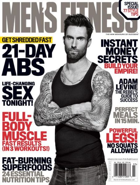 Adam Levine, Men's Fitness Magazine March 2015 Cover Photo - United States