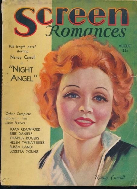 Nancy Carroll, Screen Romances Magazine August 1931 Cover Photo ...