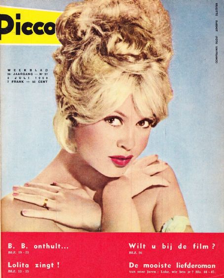 Brigitte Bardot, Piccolo Magazine 03 July 1960 Cover Photo - Belgium