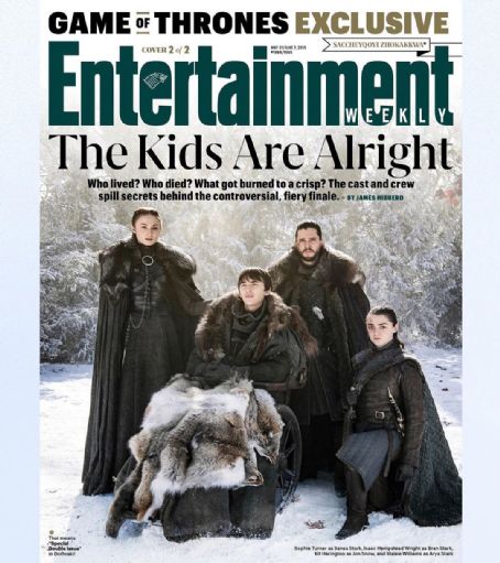 Kit Harington, Sophie Turner, Maisie Williams, Isaac Hempstead Wright - Entertainment Weekly Magazine Cover [United States] (31 May 2019)