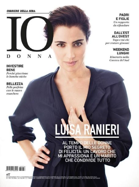 Luisa Ranieri, Io Donna Magazine 08 September 2018 Cover Photo - Italy