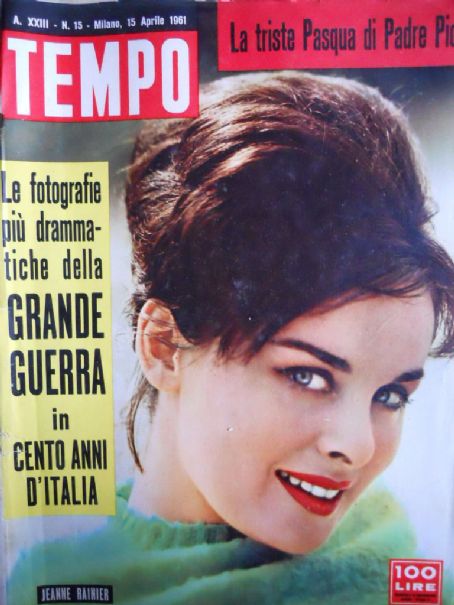 Jeanne Rainer, Tempo Magazine 15 April 1961 Cover Photo - Italy