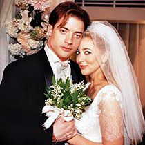 Afton Smith and Brendan Fraser