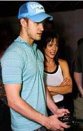 Alyssa Milano and Justin Timberlake