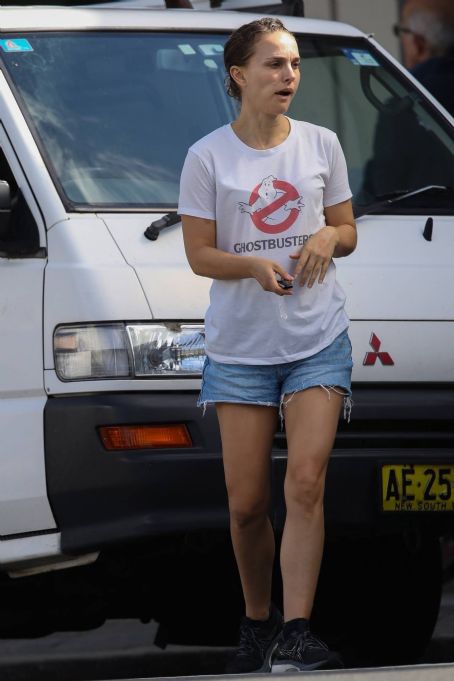 Natalie Portman – Seen wearing a Ghostbusters T Shirt with denim shorts