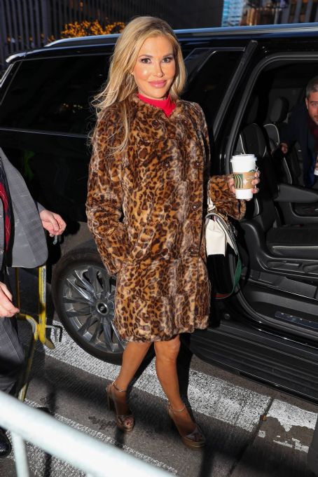 Brandi Glanville – In a leopard print coat while leaving NBC studios in New York