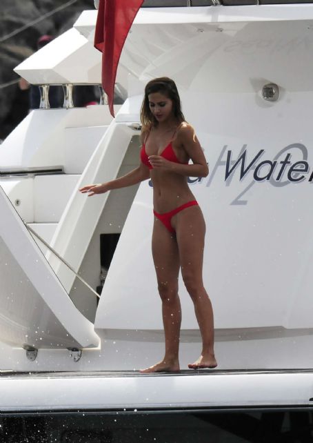 Ann-Kathrin Brommel – Bikini on a yacht in Mallorca#tags