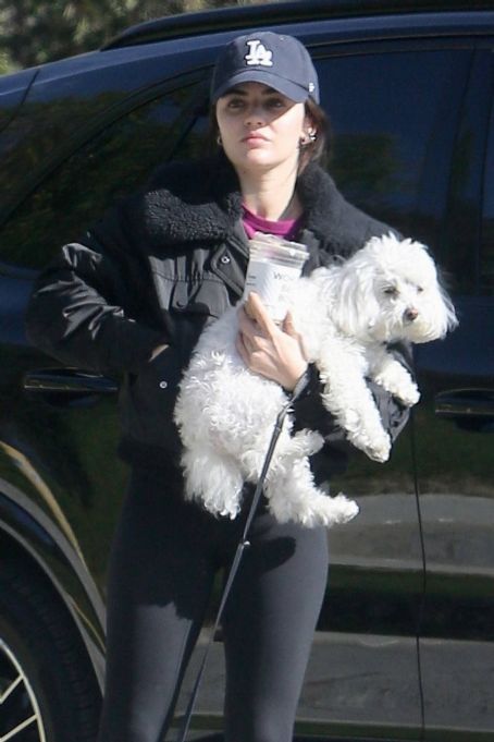 Lucy Hale – Seen at dog park in Hollywood Hills