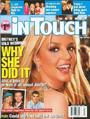 Britney Spears, In Touch Weekly Magazine January 2004 Cover Photo ...