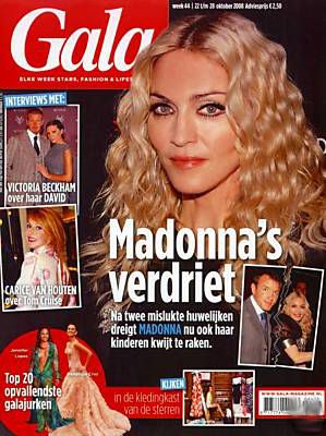 Madonna, Gala Magazine 2008 Cover Photo - Netherlands